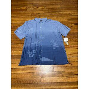 croft & barrow Blue Ombre Hawaiian Button-Down Shirt